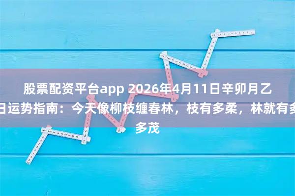 股票配资平台app 2026年4月11日辛卯月乙卯日运势指南:今天像柳枝缠春林,枝有多柔,林就有多茂