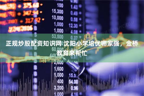 正规炒股配资知识网 沈阳小学培优哪家强，金桥教育来帮忙